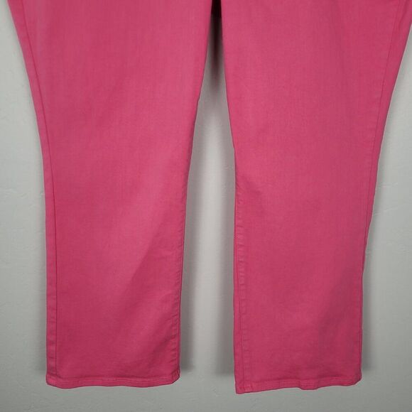 NYDJ Marilyn Straight Ankle Jeans Stretch Pink Peony Size 18W - Picture 5 of 15
